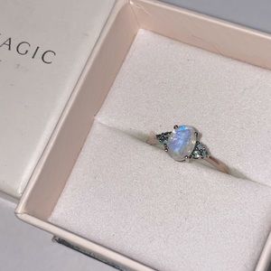 moonstone and topaz 14kt rose gold ring